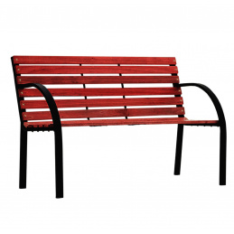 Linder Exclusiv Gartenbank 2-Sitzer Parkbank bis 150Kg mit Rückenlehnen Gartenmöbel Holzbank MC4410 122x80x60 cm