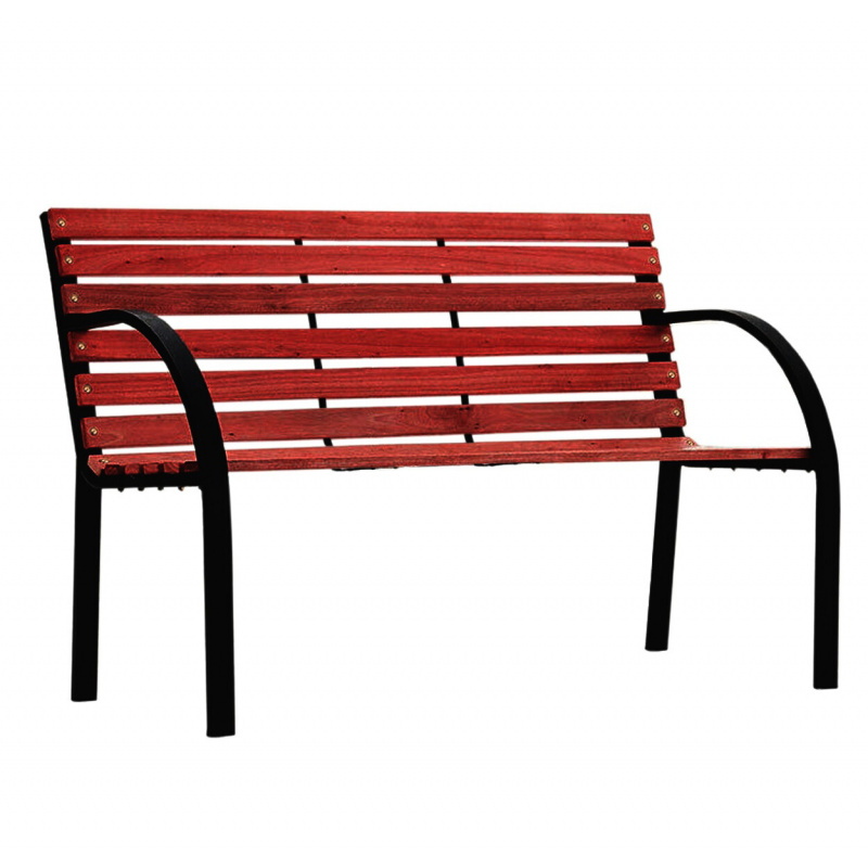 Linder Exclusiv Gartenbank 2-Sitzer Parkbank bis 150Kg mit Rückenlehnen Gartenmöbel Holzbank MC4410 122x80x60 cm