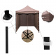 Aga Pavillon, Pop-up-Pavillon, Partyzelte, Faltpavillon  3x3m Braun