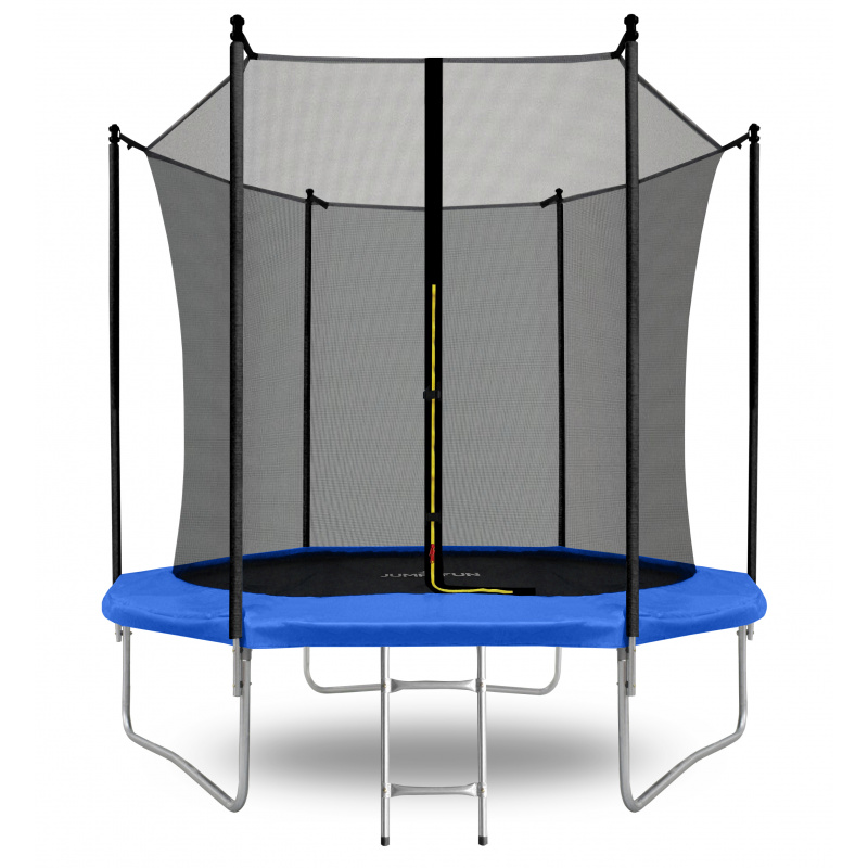 Aga SPORT FIT Trampolin 244 cm 8 ft Blau + inneres Schutznetz + Leiter