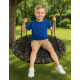 Aga Nestschaukel 90 cm, Rundschaukel, Schaukel verstellbar Garten-Schaukel 150 Kg belastbar, Kinderschaukel Tellerschaukel Hängeschaukel, Camouflage