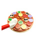 Aga4Kids Pizza-Set Zubehör aus Holz für Kinderküche und Kaufladen