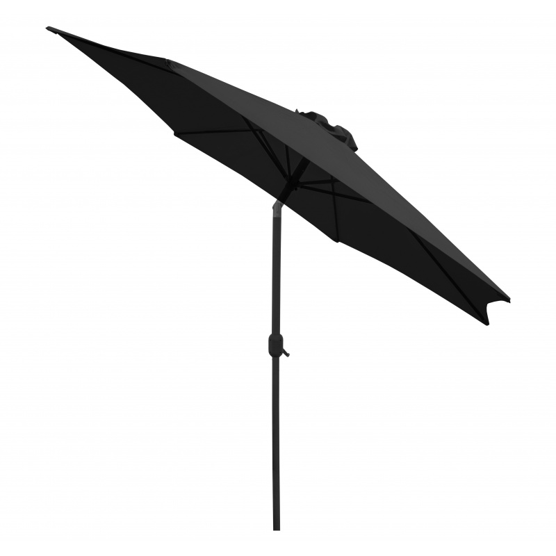 Linder Exclusiv knickbar Sonnenschirm, Gartenschirm Ø 300 cm,mit Kurbelmechanismus ,Hellgrau