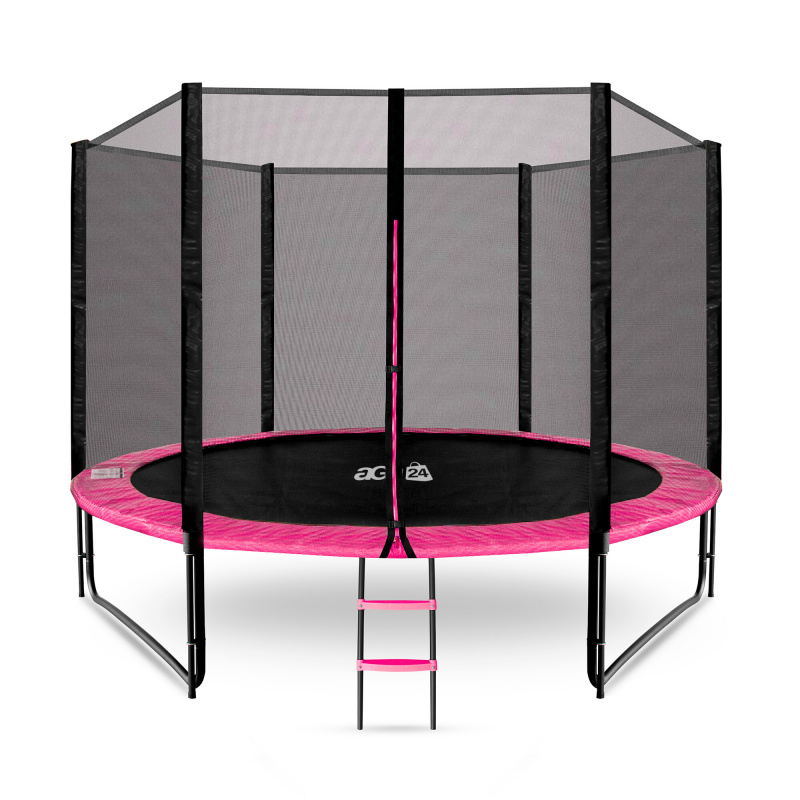 Aga SPORT PRO Trampolin 305 cm Rosa + Schutznetz