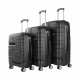 Aga Travel Reisekofferset, Kofferset MR4681 Schwarz, Hartschale,TSA, 4 Rollen, Reisekoffer, Koffer
