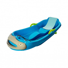 Aga Kinder Schlitten  DS497 Hai, Kinderschlitten aus Kunststoff, Stabiler Schneebob, Rodelschlitten für Kinder