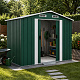 Aga Gartenhaus MR4052 – verzinkter Stahl, 4,1 m² – 236x206x174 cm - Doppelschiebetüren – Grün  – robust & witterungsbeständig – für Gartengeräte