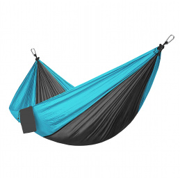 Aga Outdoor-Hängematte 270 X 140 cm Camping-Hängematte Reise-Hängematte Schwarz / Blau