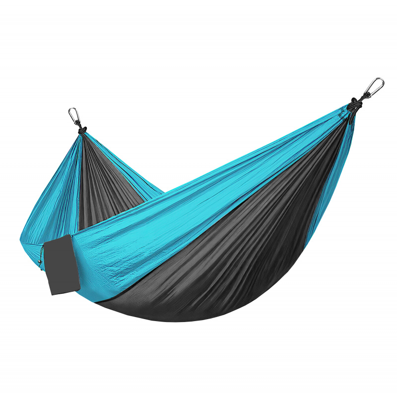 Aga Outdoor-Hängematte 270 X 140 cm Camping-Hängematte Reise-Hängematte Schwarz / Blau