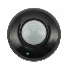 LED PIR pohybový senzor 360° nastavitelný - černý