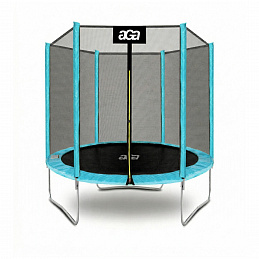Aga SPORT TOP Trampolin, 180 cm 6 ft Hellblau, Kindertrampolin, Gartentrampolin mit Sicherheitsnetz  + Schutznetz