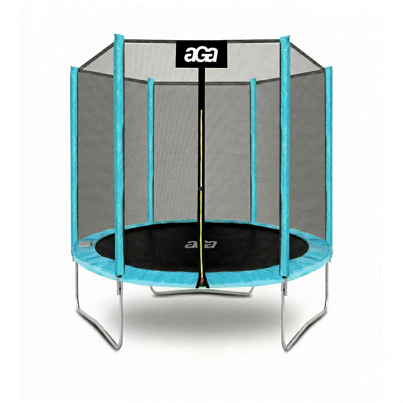 Aga SPORT TOP Trampolin, 180 cm 6 ft Hellblau, Kindertrampolin, Gartentrampolin mit Sicherheitsnetz  + Schutznetz