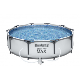 Bestway Steel Swimmingpool Pro Max mit Kartuschenfilterung 3,05 x 0,76 m 56408