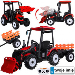 Duży TRAKTOR elektryczny na akumulator dla dziecka przyczepa łyżka PA0320 uniwersalny