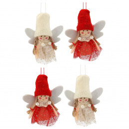 Aga Weihnachtsschmuck-set 4 Stück Engel mit Mütze