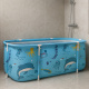 Aga Tragbare Badewanne, faltbare Badewanne für Erwachsene, drinnen und draußen, heißes Spa, Eisbad, 120 x 60 x 50 cm, Hellblau