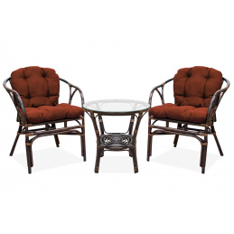 Aga Rattangarnitur SITA Dunkelbraun