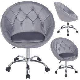 Elegancki fotel obrotowy RUNDO - szary Elegancki fotel obrotowy RUNDO - szary