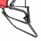 Aga Sonnenliege mit Fußteil DS713 Rot, leicht & klappbar, Stahl - pulverbeschichtet, UV-beständig, Liegestuhl, Gartenstühle, Gartenliege, Relaxsessel mit Kopfpolster, Camping Garten Balkon