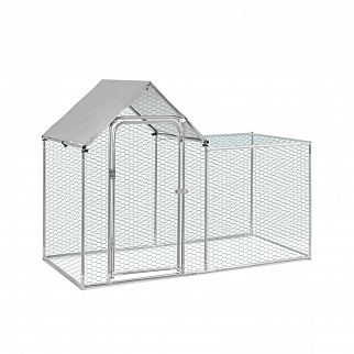 Aga Hühnerstall 2 x 1 x 1,5 m mit Abdeckplane – Außenkäfig für Geflügel und Kaninchen
