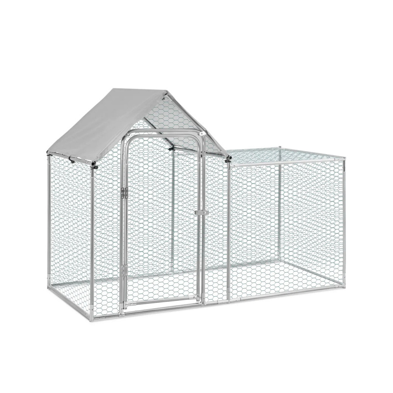 Aga Hühnerstall 2 x 1 x 1,5 m mit Abdeckplane – Außenkäfig für Geflügel und Kaninchen