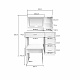 Aga Schminktisch mit Spiegel und LED-Beleuchtung + Hocker MRDT29 Weiß