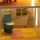 Aga MDF Holzpuppenhaus + Möbel 70cm rosa LED