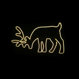 LD9 NEON ŚWIETLNY RENIFER  OZDOBA WARM    WHITE