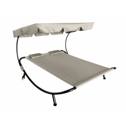 Aga Gartenliege für zwei Personen mit Baldachin Beige Aga Gartenliege für zwei Personen mit Baldachin Beige