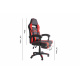 Aga Spielstuhl,Bürostuhl,Drehbarer Spielstuhl, Gamingstuhl, Racing Schreibtischstuhl, Chefsessel mit Fußstütze Schwarz - Rot