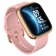 Garett GRC STYLE Smartwatch Gold mit rosa Silikonarmband