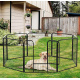 Aga Welpenauslauf aus Metall 80x80 cm, Freigehege mit Tür, Welpengitter für Hunde, Hasen & Kleintiere