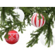 Aga Weihnachtskugeln MIX 6cm 16Stück Rot/Weiss