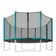 Aga SPORT PRO Trampolin,Kindertrampolin,Gartentrampolin mit Sicherheitsnetz 366 cm 12 ft Dunkelgrün + Schutznetz