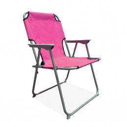 Linder Exclusiv Klappstuhl Oxford PO2600PI Rosa – Campingstuhl & Angelstuhl, bis 100 kg, Faltbar Stuhl, Gartenstuhl