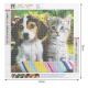 Diamantmalerei Stickerei Diamant Painting Dekoration Kreuzstich 16137, Muster:Katze- Hund H16215