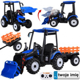 Duży TRAKTOR elektryczny na akumulator dla dziecka przyczepa łyżka PA0320 uniwersalny