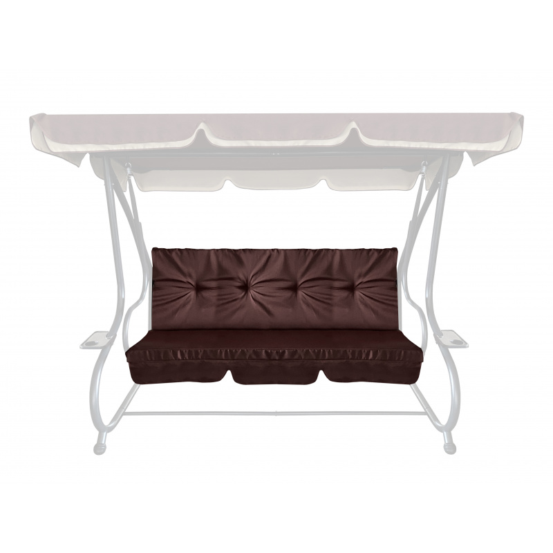 Aga Auflage für Gartenschaukel Bankkissen Bankauflage |Sitzkissen Rückenkissen| Auflage Gartenschaukelkissen GRANDLUX Hellbraun