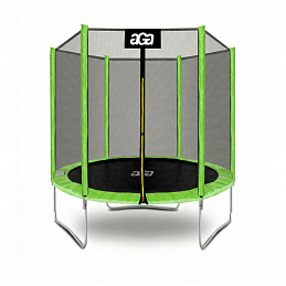 Aga SPORT TOP Trampolin, 180 cm 6 ft Hellgrün, Kindertrampolin, Gartentrampolin mit Sicherheitsnetz  + Schutznetz