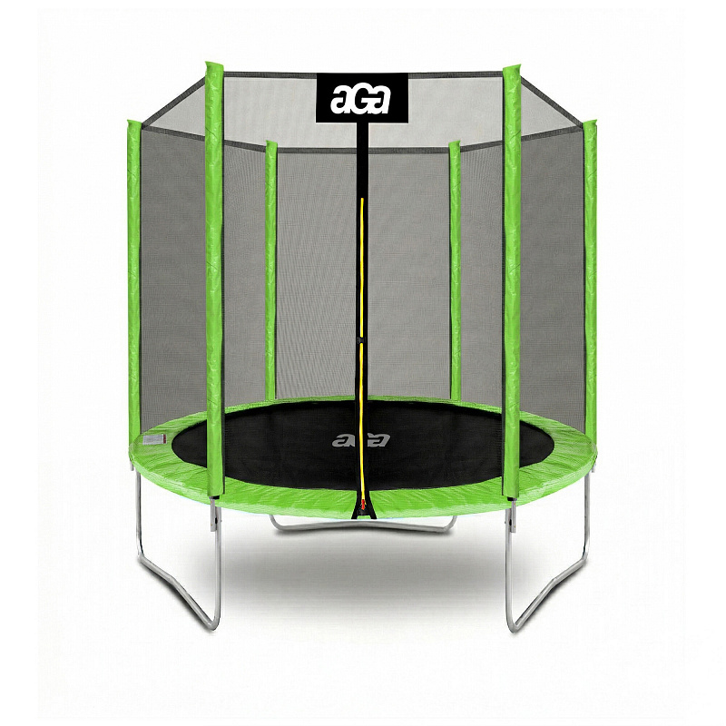 Aga SPORT TOP Trampolin, 180 cm 6 ft Hellgrün, Kindertrampolin, Gartentrampolin mit Sicherheitsnetz  + Schutznetz