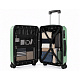 Aga Travel Kofferset 3 Teilig Hartschale Leicht ABS+PC Reisekoffer Haltbar Trolley Handgepäck Sets mit TSA Schloss und 4 Rollen MR4668 Grün