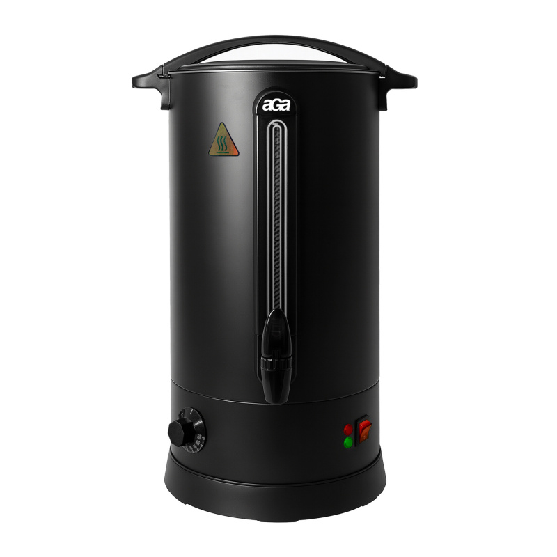 Aga Glühweinkocher 20 l Schwarz  Einkochautomat aus Edelstahl Glühweinkessel Glühweinautomat Heißgetränkeautomat Heißwasserspender