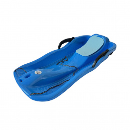 Aga Kinder Schlitten  DS493 Blau, Kinderschlitten aus Kunststoff, Stabiler Schneebob, Rodelschlitten für Kinder