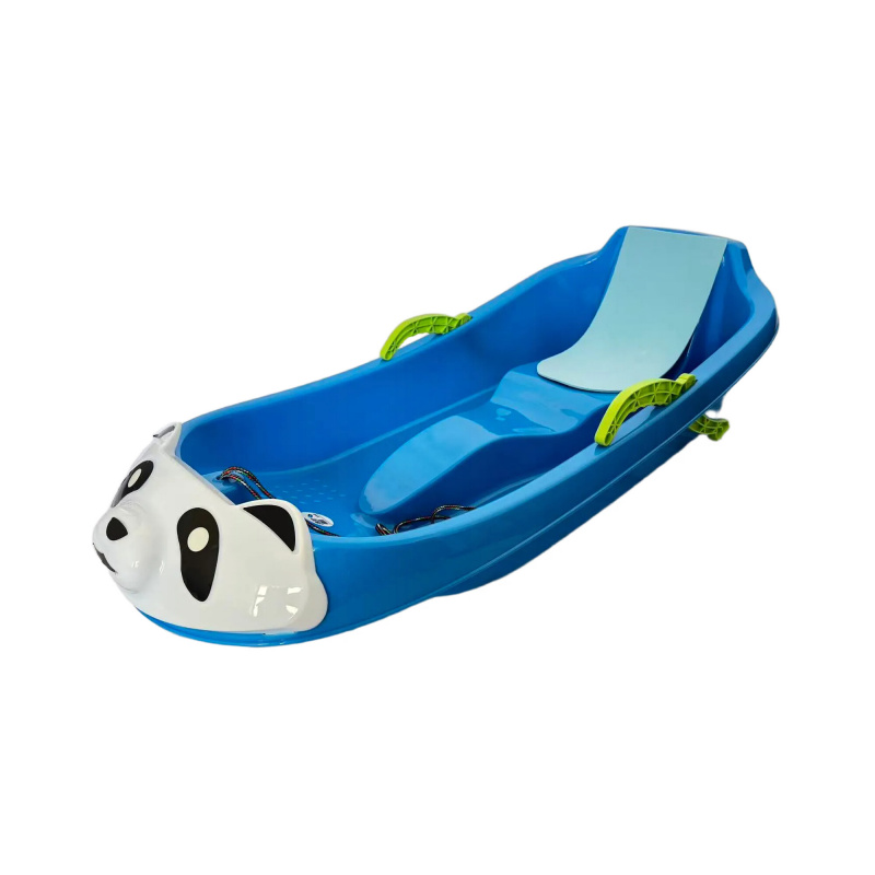 Aga Kinder Schlitten  DS497 Panda, Kinderschlitten aus Kunststoff, Stabiler Schneebob, Rodelschlitten für Kinder