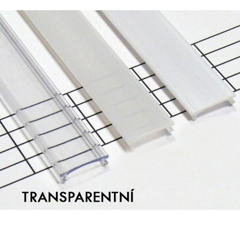 Transparenter Diffusor KLIK für Profile A, B, C, 1m