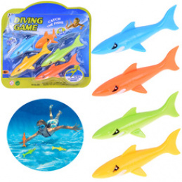 Zestaw 4 kolorowe REKINY do nauki nurkowania dla dzieci SP0834 uniwersalny