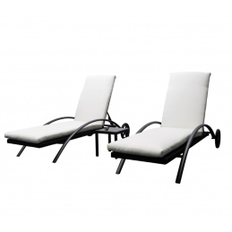 Aga Sonnenliegen LOUNGE und Tisch