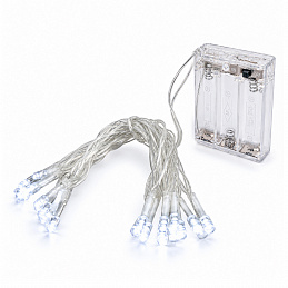 Linder Exclusiv Batteriebetriebene Lichterkette Weihnachstkette 30 LED Kaltweiß