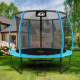 Aga SPORT EXCLUSIVE Trampolin, 305 cm 10 ft Hellblau, Kindertrampolin, Gartentrampolin mit Sicherheitsnet + Schutznetz + Leiter