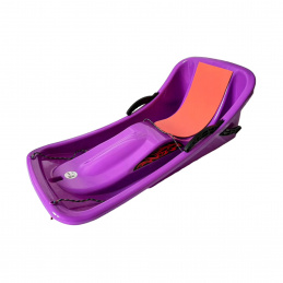 Aga Kinder Schlitten  DS495 Fialové, Kinderschlitten aus Kunststoff, Stabiler Schneebob, Rodelschlitten für Kinder